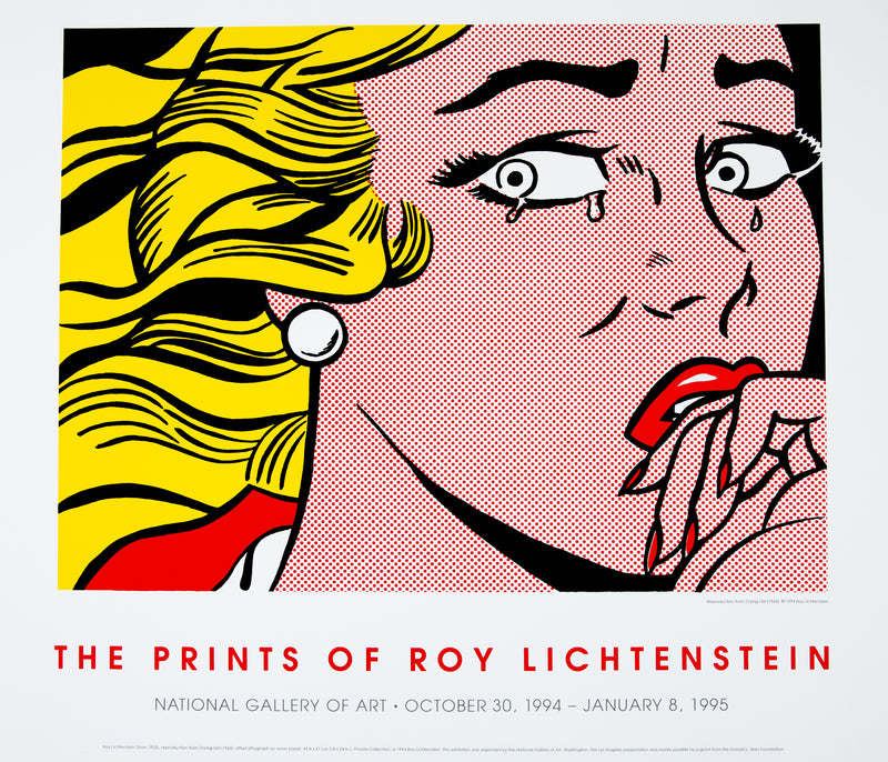 Roy LICHTENSTEIN : Crying gir, Lithographie originale (vue générale) - Crédit photo : Galerie Art.Paris