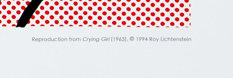 Roy LICHTENSTEIN : Crying gir, Lithographie originale (photo de détail 5) - Crédit photo : Galerie Art.Paris