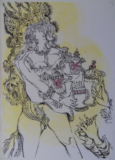 Luc SIMON : Amour et féminité, Lithographie originale (photo de détail 4) - Crédit photo : Galerie Art.Paris