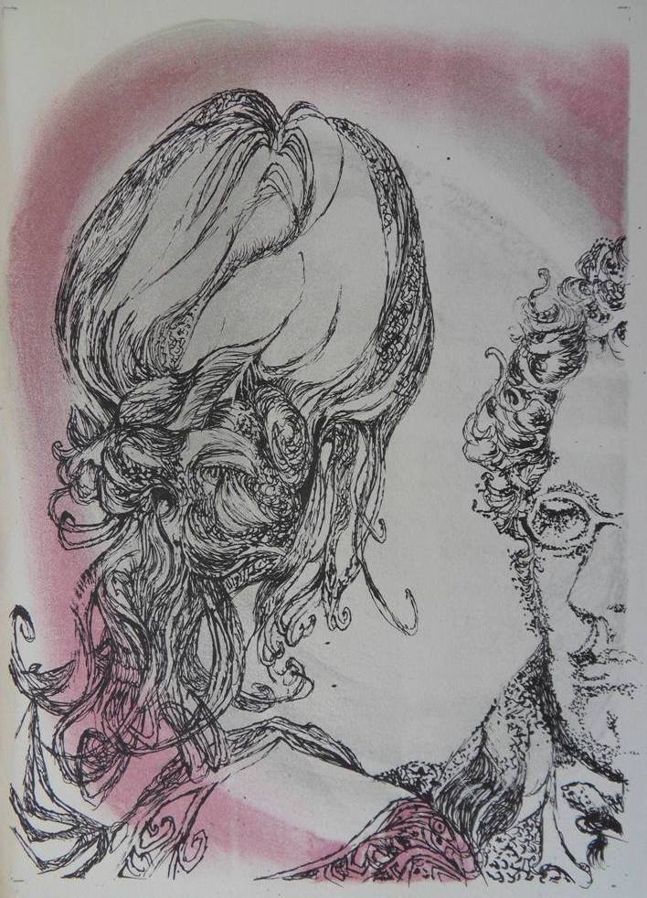 Luc SIMON : Amour et féminité, Lithographie originale (photo de détail 5) - Crédit photo : Galerie Art.Paris