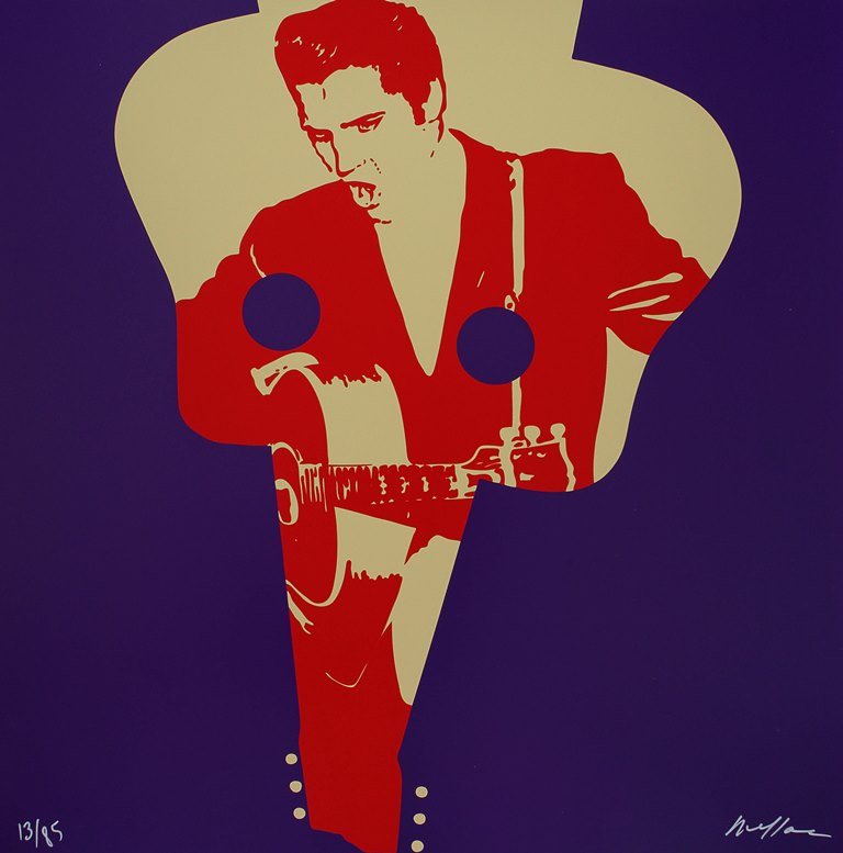 Ivan MESSAC : My Generation : The King, Elvis Presley, Sérigraphie originale (vue générale) - Crédit photo : Galerie Art.Paris
