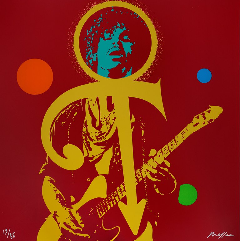 Ivan MESSAC : My Generation : Prince, The Love Symbol, Sérigraphie originale (vue générale) - Crédit photo : Galerie Art.Paris
