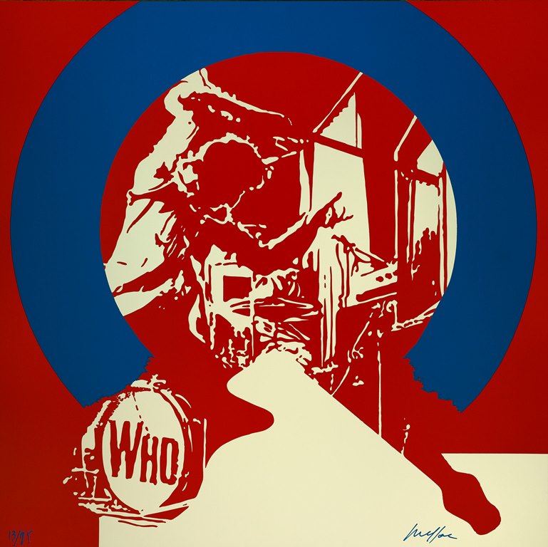 Ivan MESSAC : My Generation : The Who (Keith Moon), Sérigraphie originale (vue générale) - Crédit photo : Galerie Art.Paris