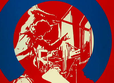 Ivan MESSAC : My Generation : The Who (Keith Moon), Sérigraphie originale (photo de détail 2) - Crédit photo : Galerie Art.Paris
