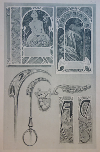 Alphonse MUCHA : Personnification du Printemps, Lithographie originale