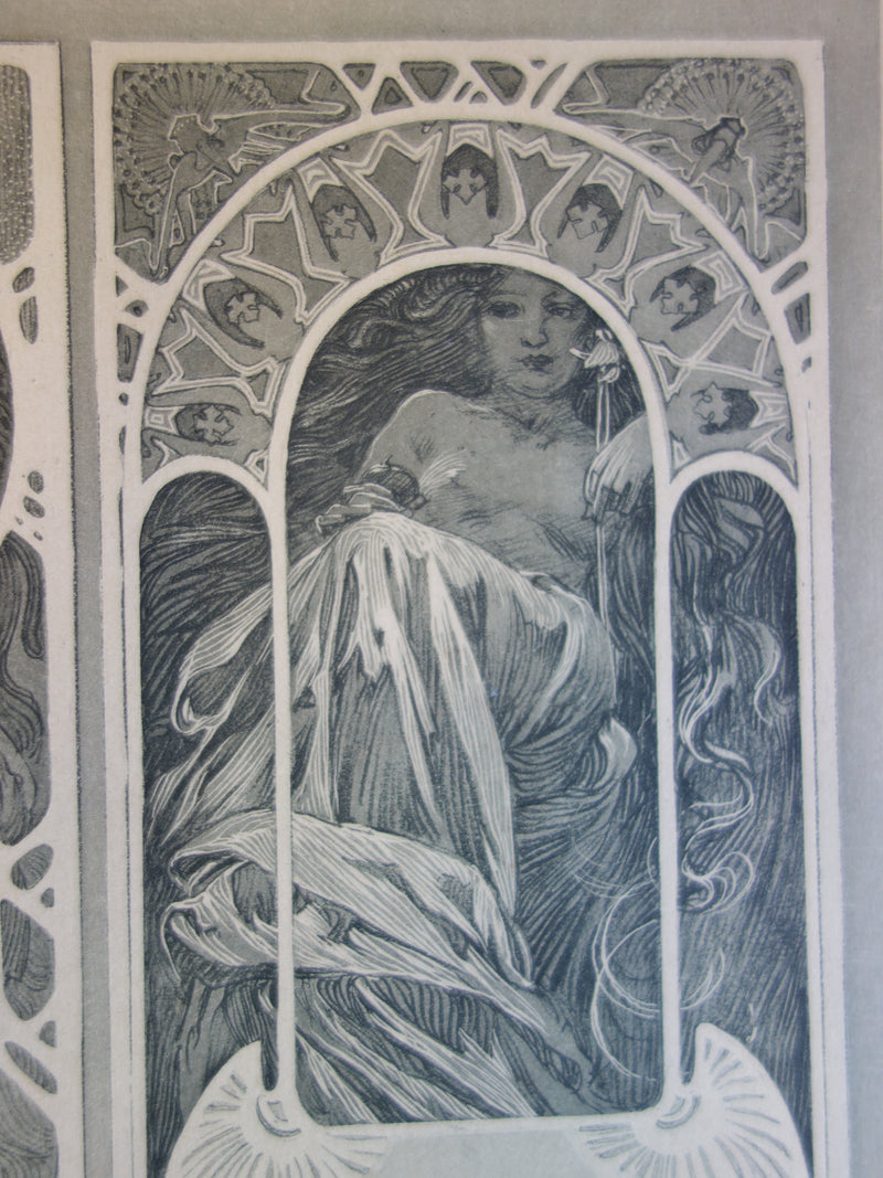 Alphonse MUCHA : Personnification du Printemps, Lithographie originale