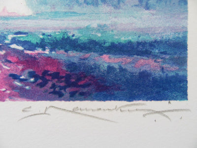 BT Claude MANOUKIAN, Landschaften der Normandie, 2 signierte Lithographien