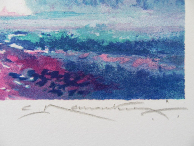 BT Claude MANOUKIAN, Landschaften der Normandie, 2 signierte Lithographien