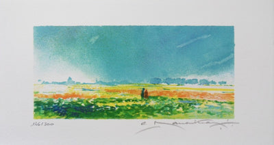 BT Claude MANOUKIAN, Landschaften der Normandie, 2 signierte Lithographien