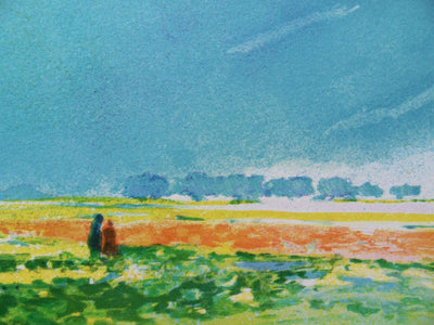 BT Claude MANOUKIAN, Landschaften der Normandie, 2 signierte Lithographien