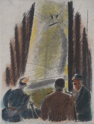Michel ADLEN : Dans les coulisses du cirque, Lithographie originale (photo de détail 3) - Crédit photo : Galerie Art.Paris