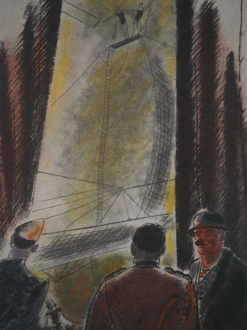 Michel ADLEN : Dans les coulisses du cirque, Lithographie originale (photo de détail 5) - Crédit photo : Galerie Art.Paris