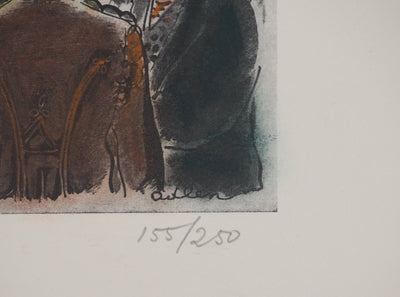 Michel ADLEN : Dans les coulisses du cirque, Lithographie originale (photo de détail 6) - Crédit photo : Galerie Art.Paris