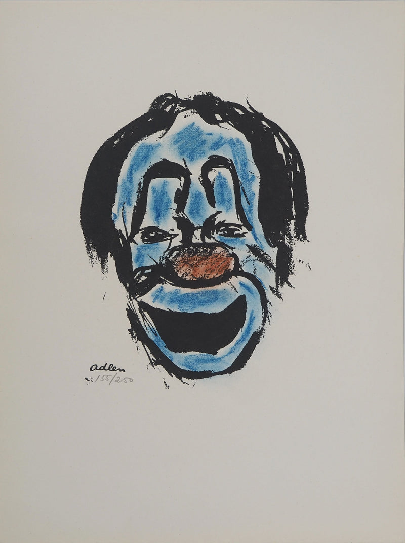 Michel ADLEN : clown rieur, Lithographie originale (vue générale) - Crédit photo : Galerie Art.Paris