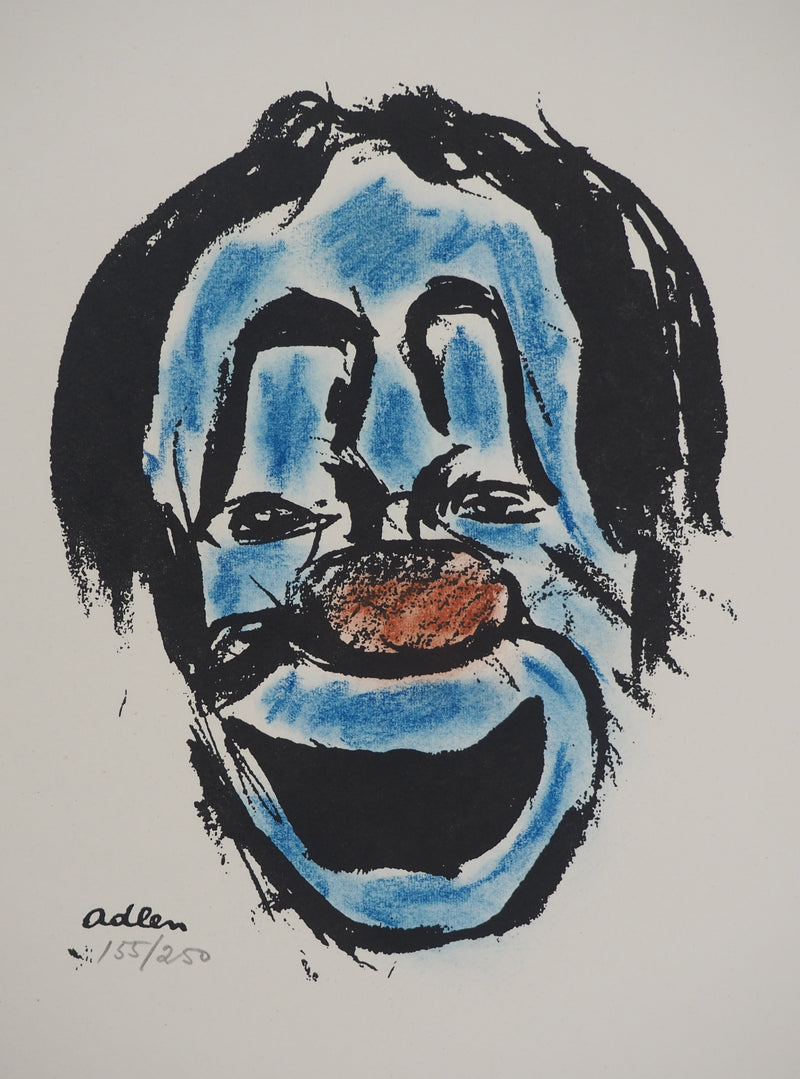 Michel ADLEN : clown rieur, Lithographie originale (photo de détail 3) - Crédit photo : Galerie Art.Paris