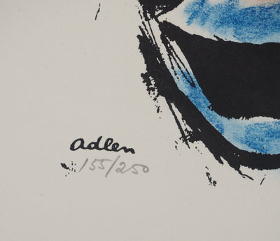 Michel ADLEN : clown rieur, Lithographie originale (photo de détail 2) - Crédit photo : Galerie Art.Paris