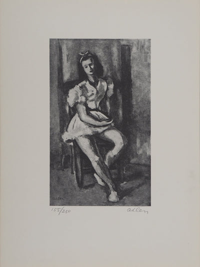 Michel ADLEN : Danseuse acrobatique, Héliogravure originale (vue générale) - Crédit photo : Galerie Art.Paris