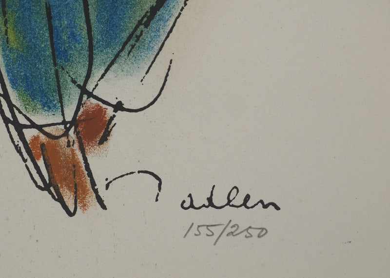 Michel ADLEN : Clowns espiègles vus de dos, Lithographie originale (photo de détail 2) - Crédit photo : Galerie Art.Paris