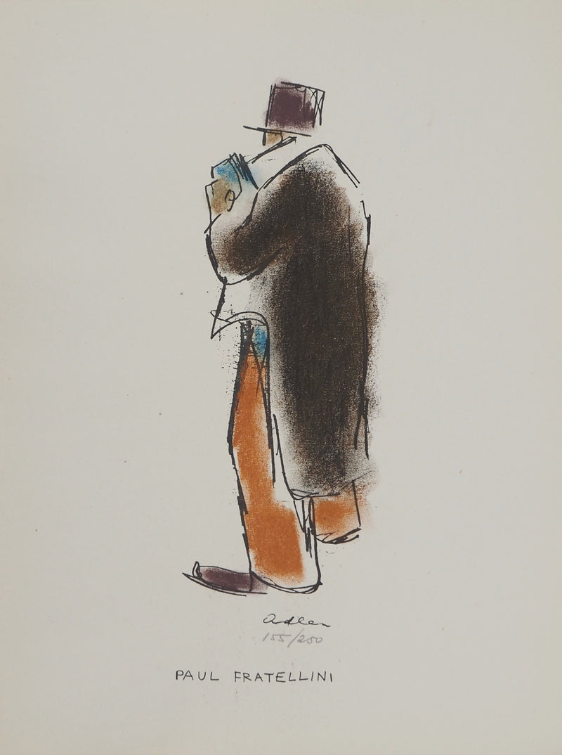 Michel ADLEN : Instant lecture, Lithographie originale (vue générale) - Crédit photo : Galerie Art.Paris