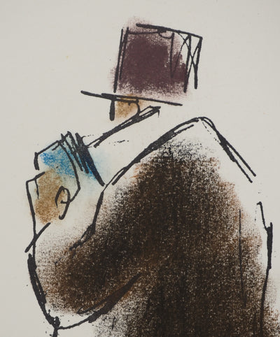 Michel ADLEN : Instant lecture, Lithographie originale (photo de détail 4) - Crédit photo : Galerie Art.Paris