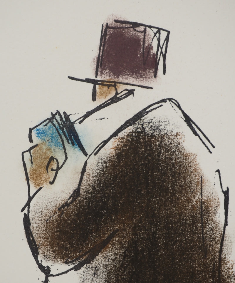 Michel ADLEN : Instant lecture, Lithographie originale (photo de détail 4) - Crédit photo : Galerie Art.Paris