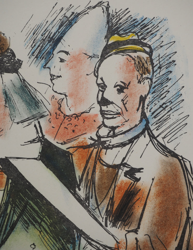 Michel ADLEN : Retrouvailles entre clowns, Lithographie originale (photo de détail 4) - Crédit photo : Galerie Art.Paris