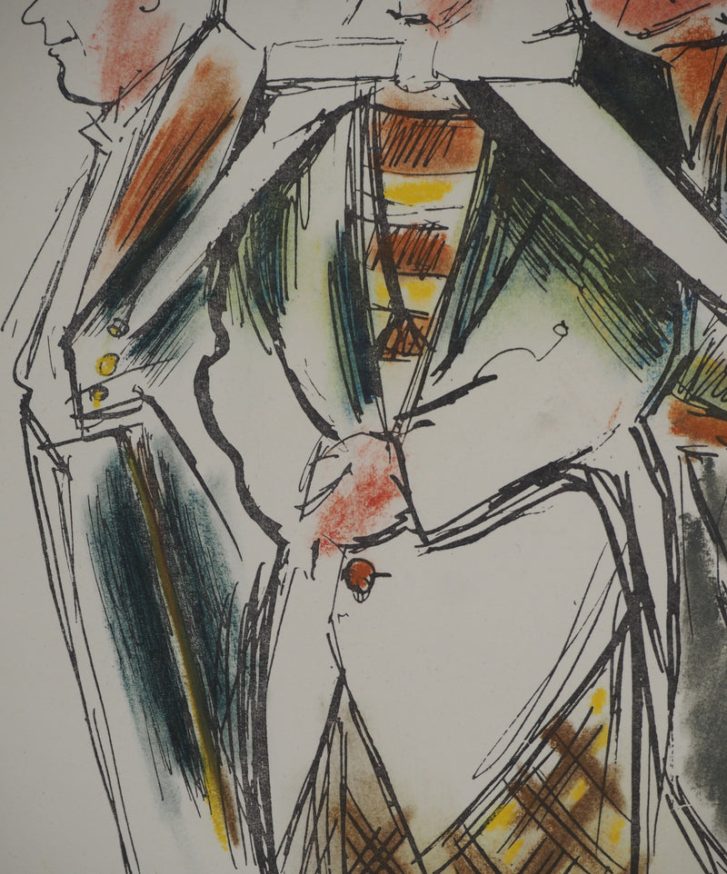 Michel ADLEN : Retrouvailles entre clowns, Lithographie originale (photo de détail 5) - Crédit photo : Galerie Art.Paris