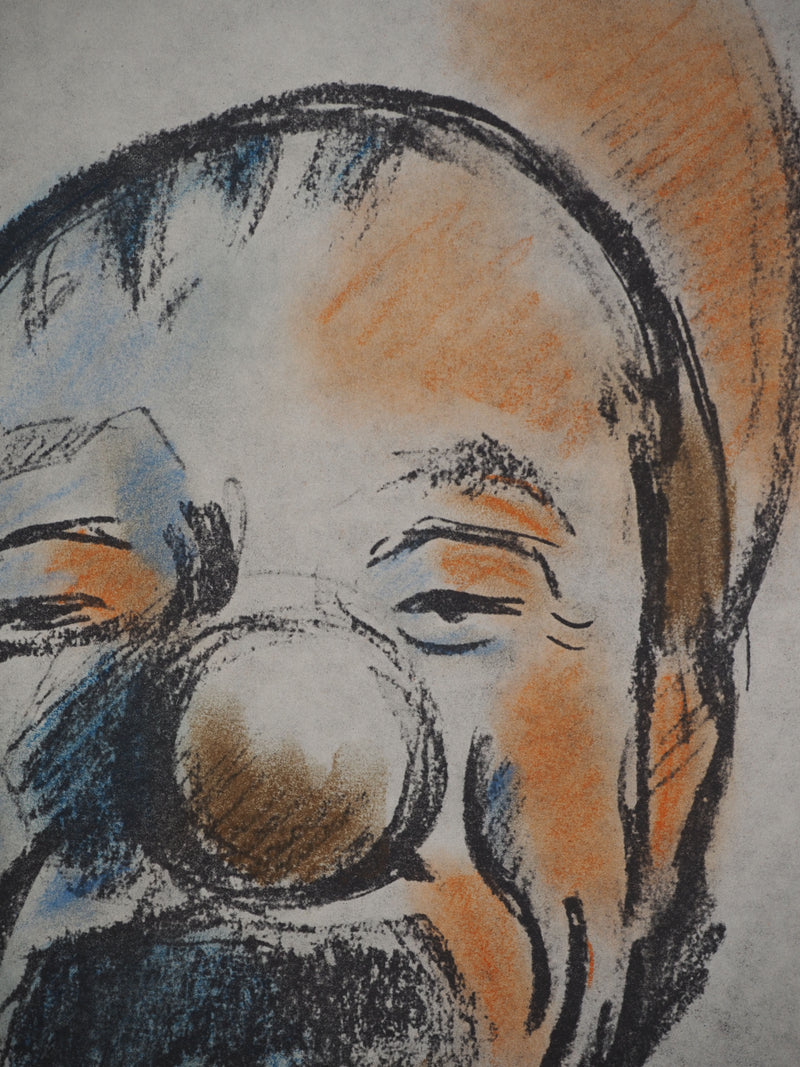 Michel ADLEN : Tête de clown, Lithographie originale (photo de détail 4) - Crédit photo : Galerie Art.Paris