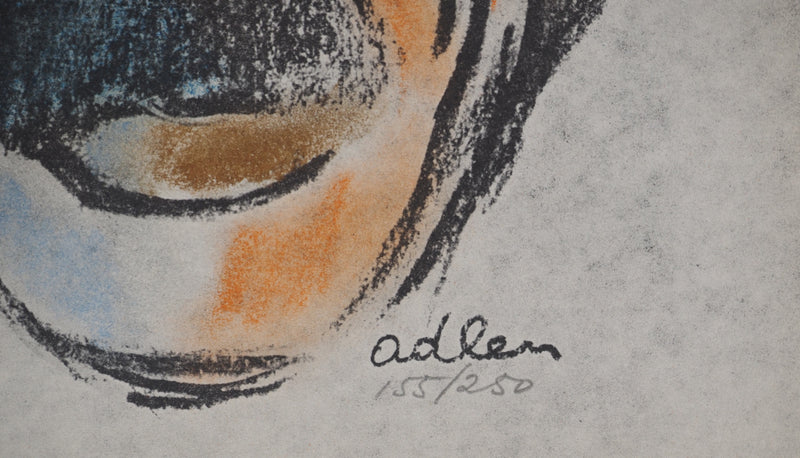 Michel ADLEN : Tête de clown, Lithographie originale (photo de détail 2) - Crédit photo : Galerie Art.Paris