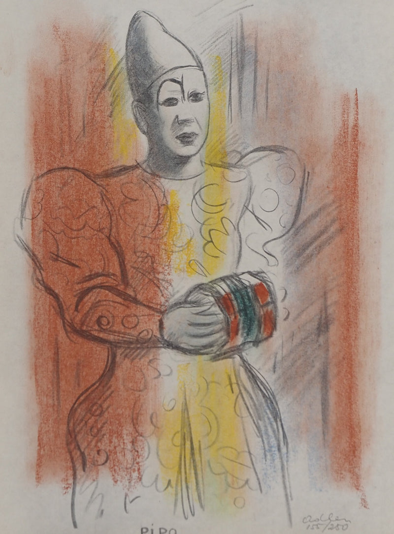 Michel ADLEN : Pipo le clown jongleur, Lithographie originale (photo de détail 3) - Crédit photo : Galerie Art.Paris