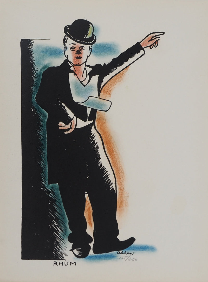 Michel ADLEN : Clown danseur, Lithographie originale (vue générale) - Crédit photo : Galerie Art.Paris