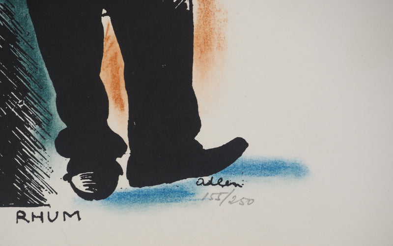 Michel ADLEN : Clown danseur, Lithographie originale (photo de détail 2) - Crédit photo : Galerie Art.Paris