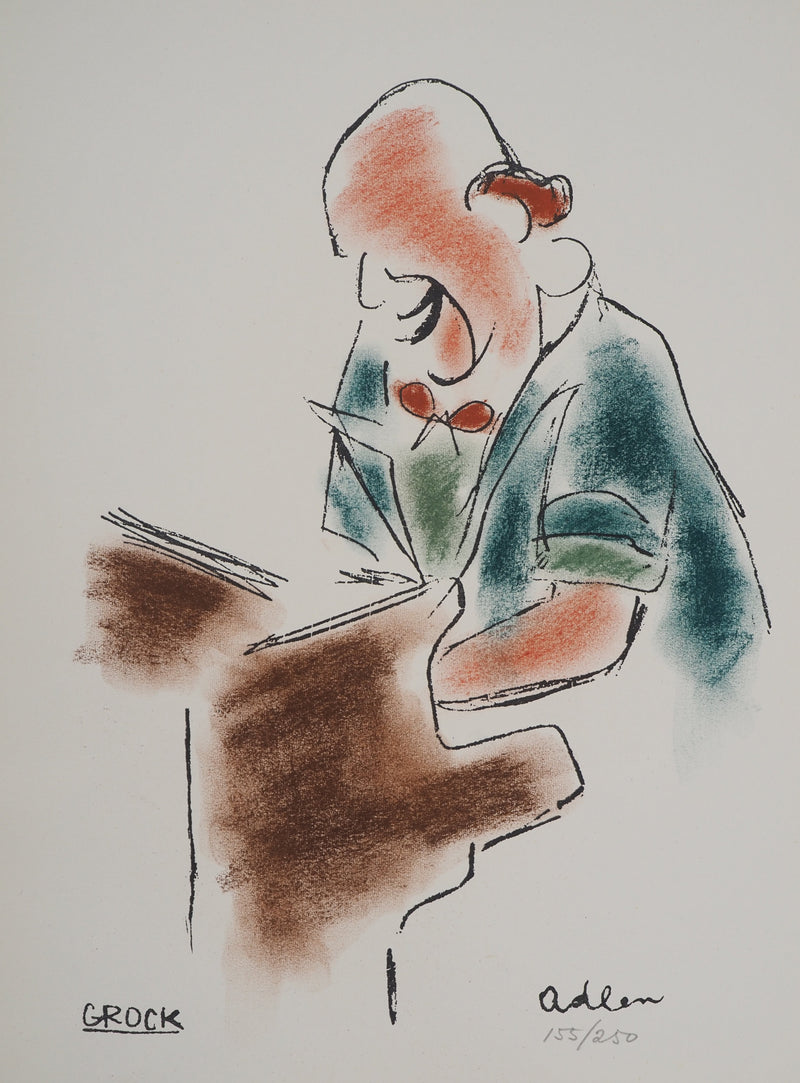 Michel ADLEN : Grock le pianiste, Lithographie originale (photo de détail 3) - Crédit photo : Galerie Art.Paris