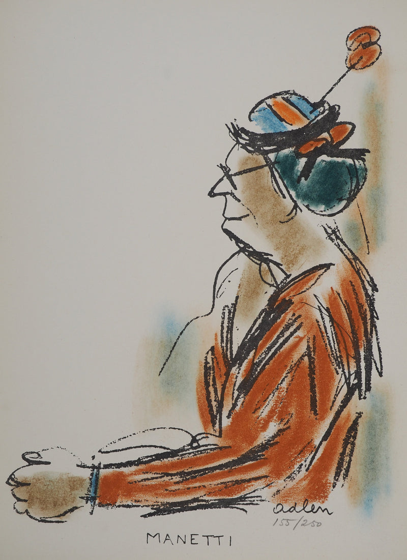 Michel ADLEN : Le Clown Manetti, Lithographie originale (photo de détail 3) - Crédit photo : Galerie Art.Paris