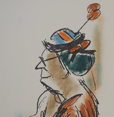 Michel ADLEN : Le Clown Manetti, Lithographie originale (photo de détail 4) - Crédit photo : Galerie Art.Paris