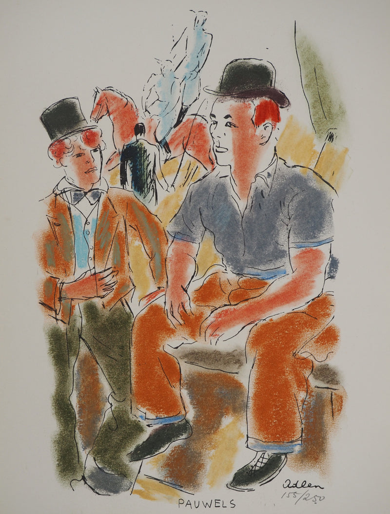 Michel ADLEN : Les cavaliers, Lithographie originale (photo de détail 3) - Crédit photo : Galerie Art.Paris