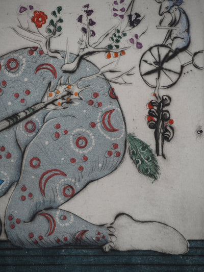 Mordecaï MOREH : Métamorphose d'un enfant, Gravure originale (photo de détail 5) - Crédit photo : Galerie Art.Paris