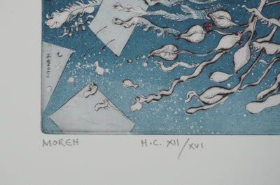 Mordecaï MOREH : La Colombe, Gravure originale (photo de détail 2) - Crédit photo : Galerie Art.Paris