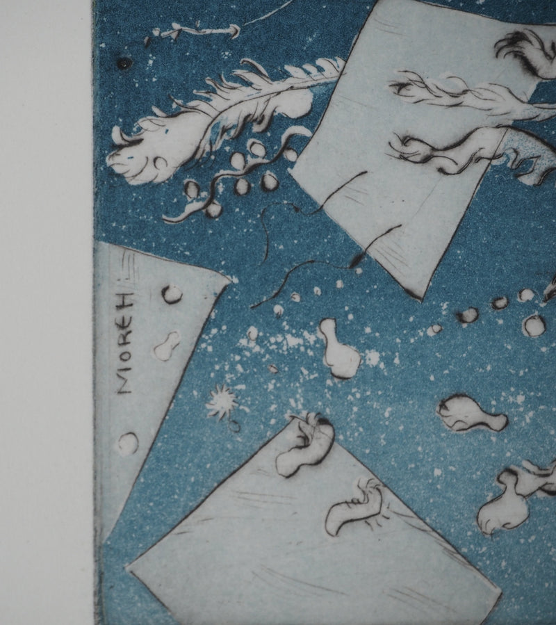 Mordecaï MOREH : La Colombe, Gravure originale (photo de détail 3) - Crédit photo : Galerie Art.Paris