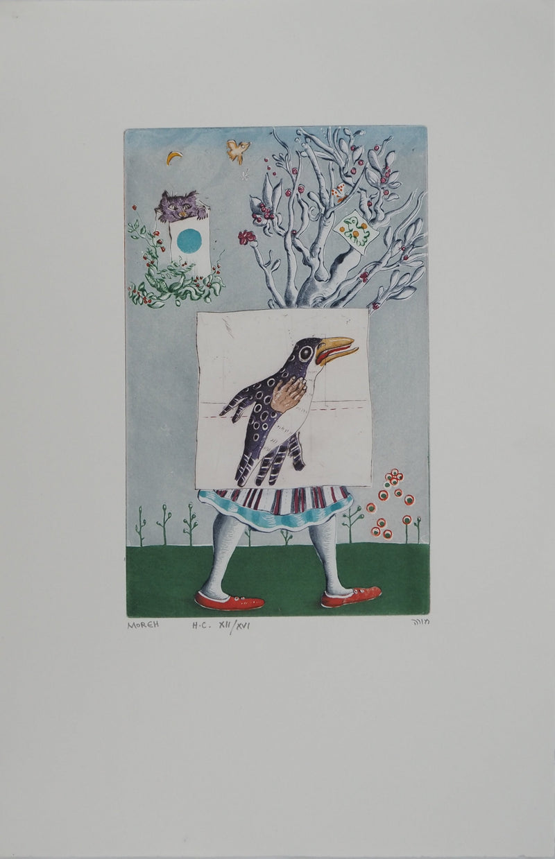 Mordecaï MOREH : La Mandragore, Gravure originale (vue générale) - Crédit photo : Galerie Art.Paris