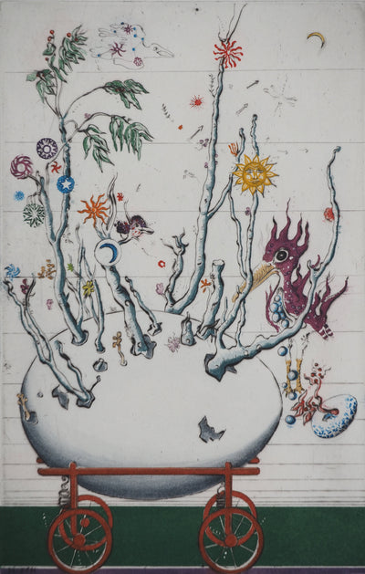 Mordecaï MOREH : L'Œuf cosmique, Gravure originale (photo de détail 3) - Crédit photo : Galerie Art.Paris