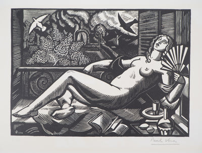 Paul VERA : L'Eté, Gravure sur bois originale (vue générale) - Crédit photo : Galerie Art.Paris