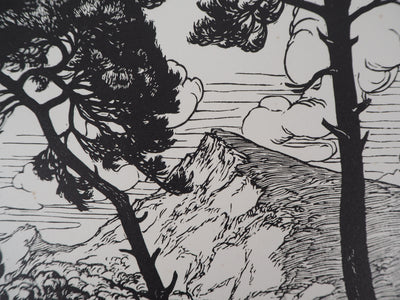 Jean-Baptiste VETTINER : Provence, dans les pins, Gravure sur bois originale (photo de détail 5) - Crédit photo : Galerie Art.Paris