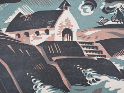 Sophie GRISEZ : Paysage breton (Golfe du Morbihan), Gravure sur bois originale (photo de détail 3) - Crédit photo : Galerie Art.Paris