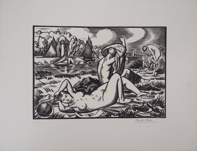 Paul VERA : Les baigneuses, Gravure sur bois originale (photo de détail 3) - Crédit photo : Galerie Art.Paris