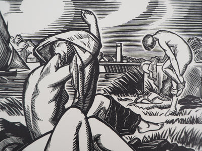 Paul VERA : Les baigneuses, Gravure sur bois originale (photo de détail 5) - Crédit photo : Galerie Art.Paris