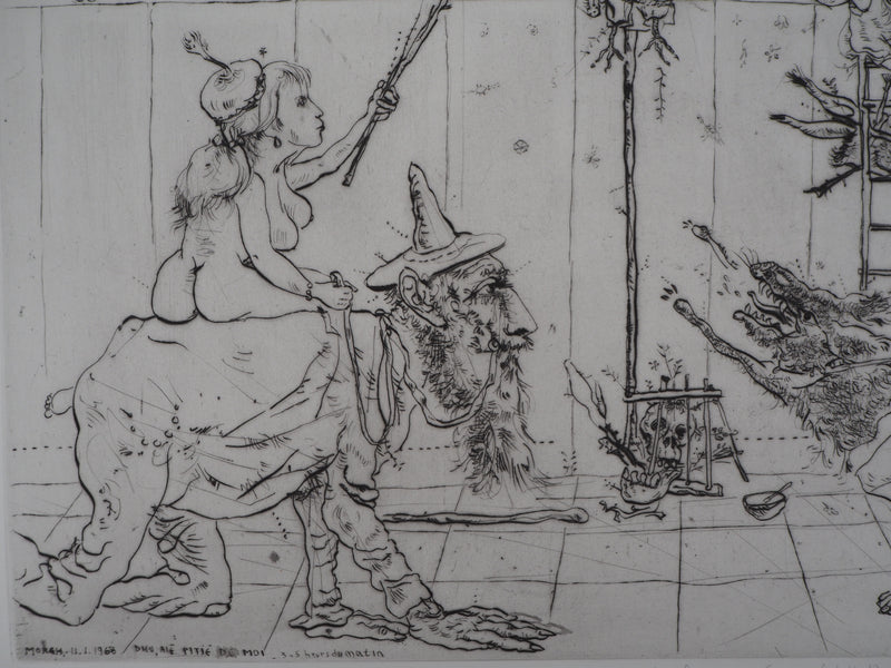 Mordecaï MOREH : Triumph of woman, Gravure originale signée
