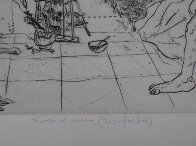 Mordecaï MOREH : Triumph of woman, Gravure originale signée