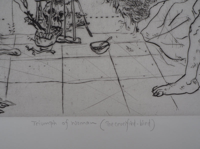 Mordecaï MOREH : Triumph of woman, Gravure originale signée