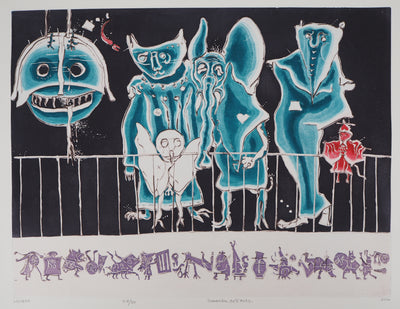 Mordecaï MOREH : Comedia dell'Arte, Gravure originale signée